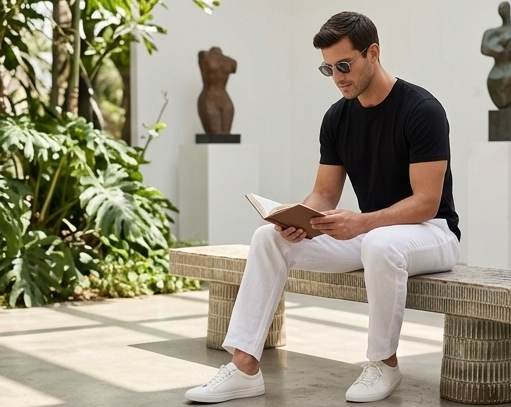 Mediterranean Breeze Linen Pant
