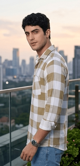 Olive Plaid Shirt - Dressthetic
