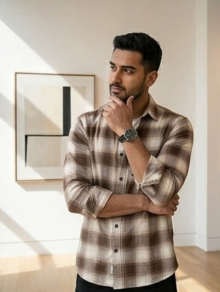 The Earth-Tone Plaid Shirt