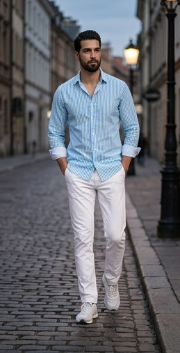 The Azure Stripe Shirt