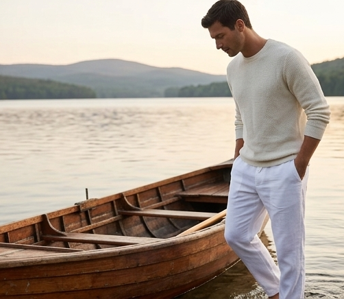 Mediterranean Breeze Linen Pant