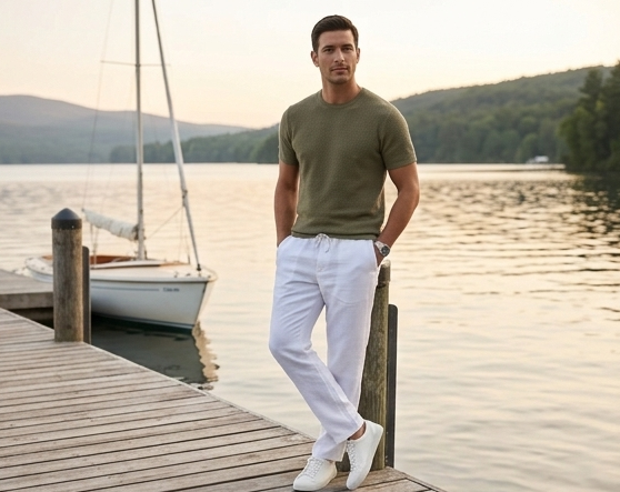 Mediterranean Breeze Linen Pant