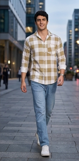 Olive Plaid Shirt
