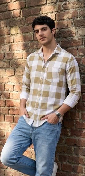 Olive Plaid Shirt