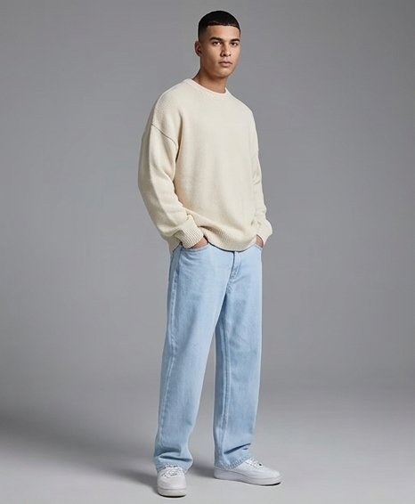 The Urban Silhouette Baggy Jeans: Premium Light-Wash Relaxed Denim