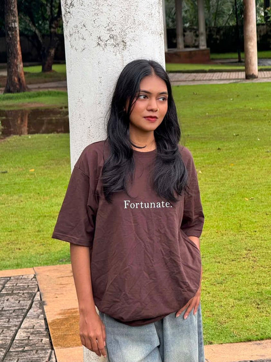 Fortunate Premium Unisex Oversized Tee - Dressthetic