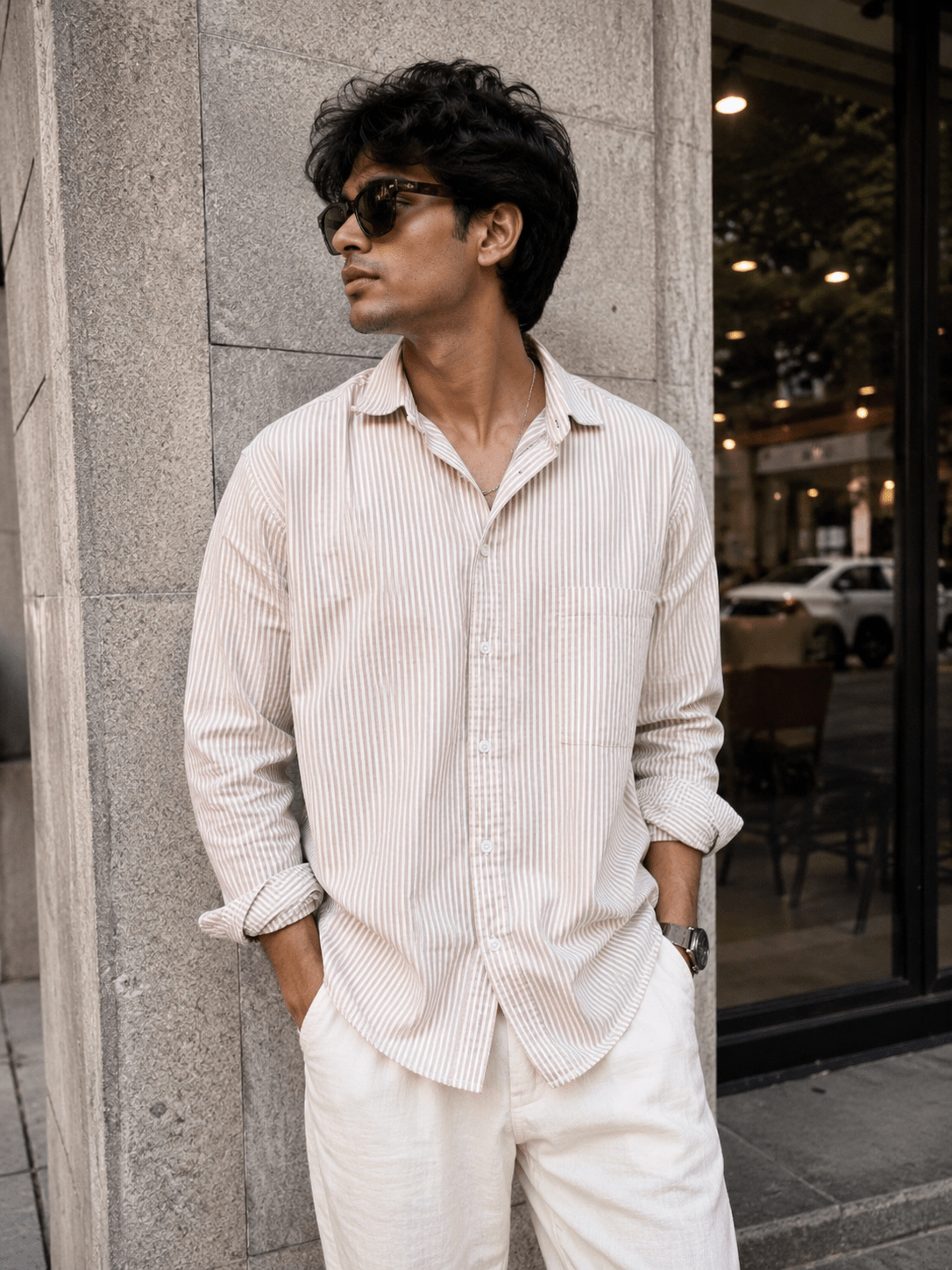Horizon Pinstripe Shirt - Dressthetic