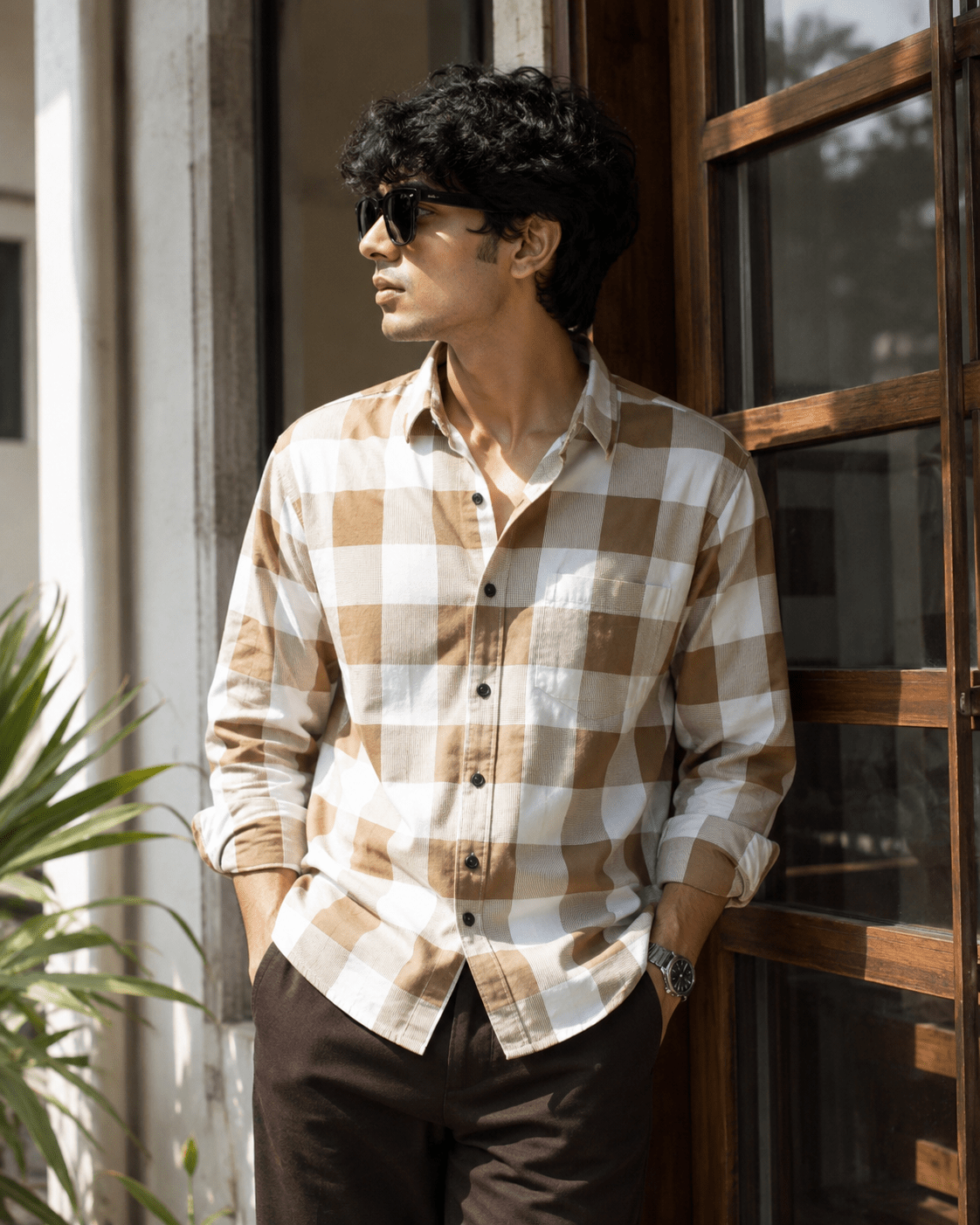 Olive Plaid Shirt - Dressthetic