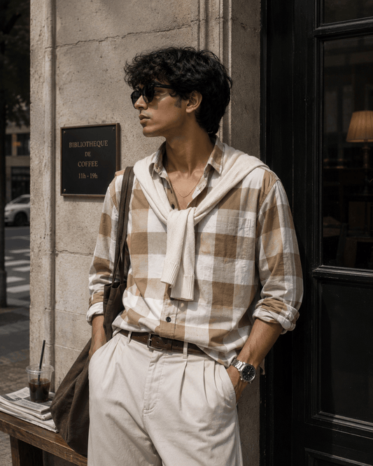 Olive Plaid Shirt - Dressthetic