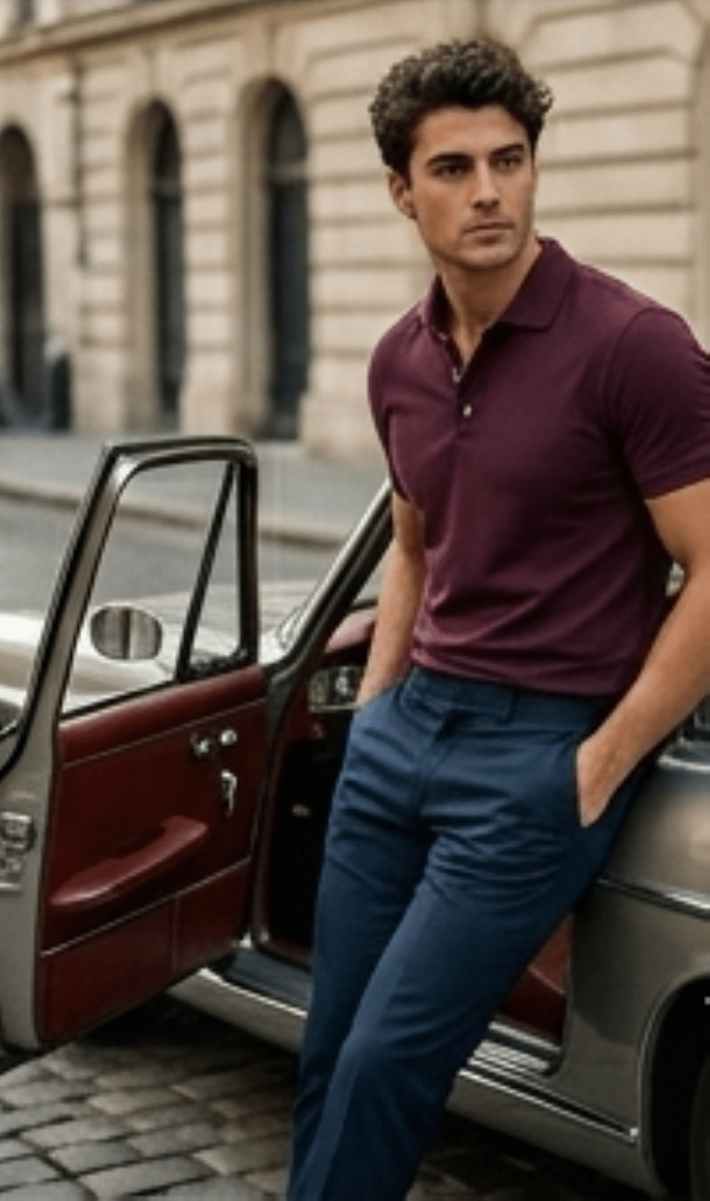 Signature Piqué Polo Shirt – Deep Burgundy - Dressthetic