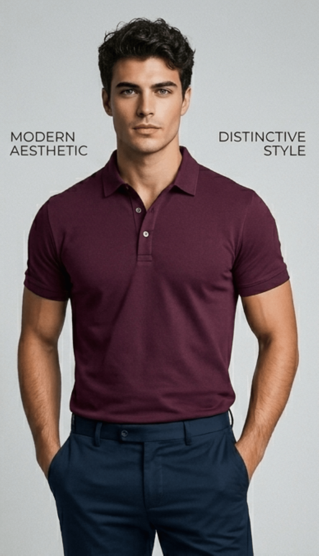 Signature Piqué Polo Shirt – Deep Burgundy - Dressthetic