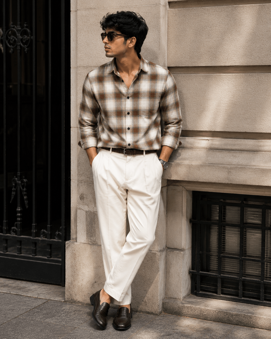 The Earth-Tone Plaid Shirt - Dressthetic