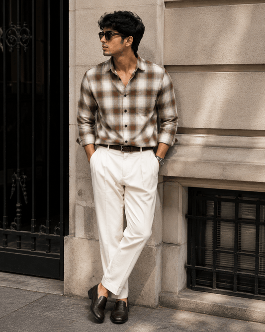 The Earth-Tone Plaid Shirt - Dressthetic