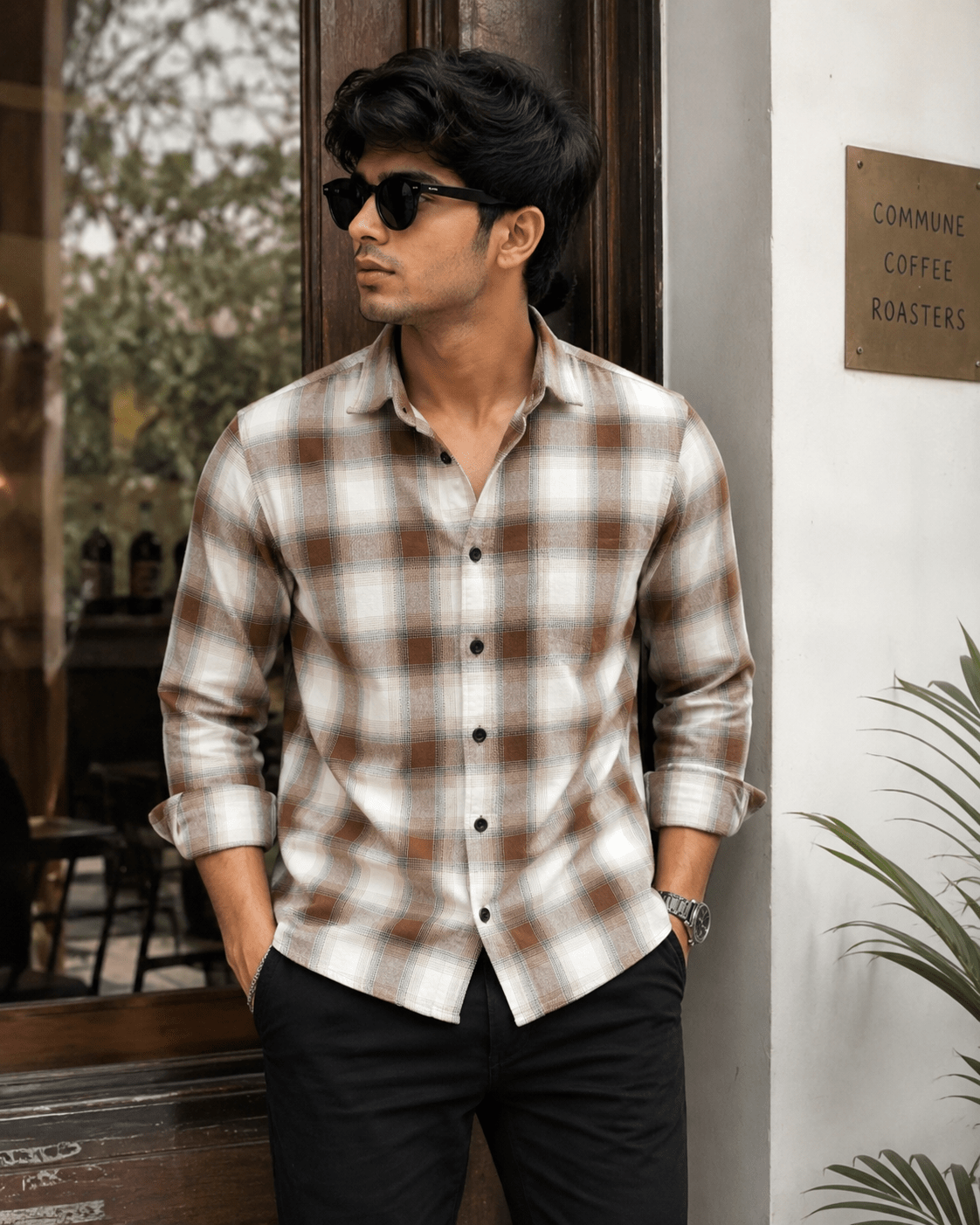 The Earth-Tone Plaid Shirt - Dressthetic