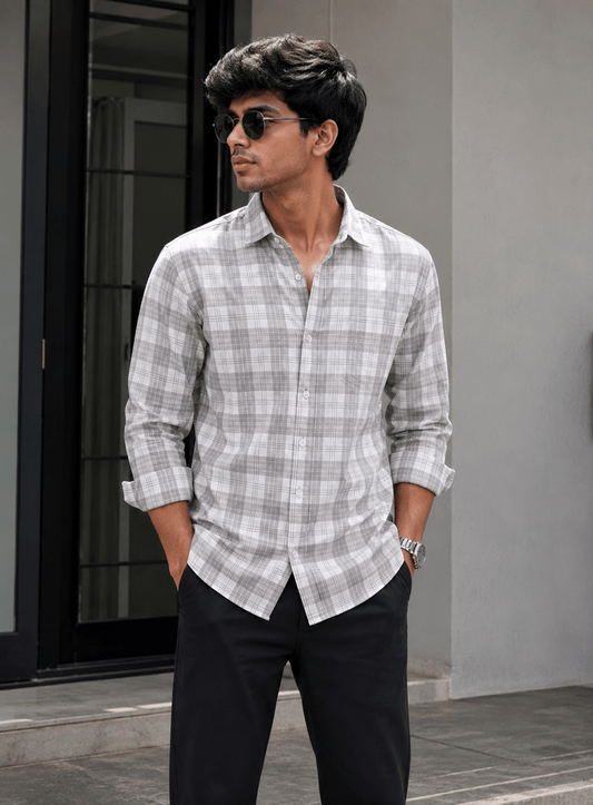The Morning Mist Plaid Shirt - Dressthetic