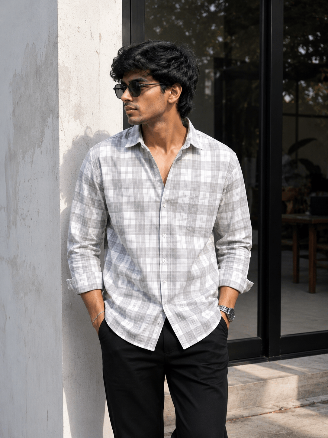The Morning Mist Plaid Shirt - Dressthetic