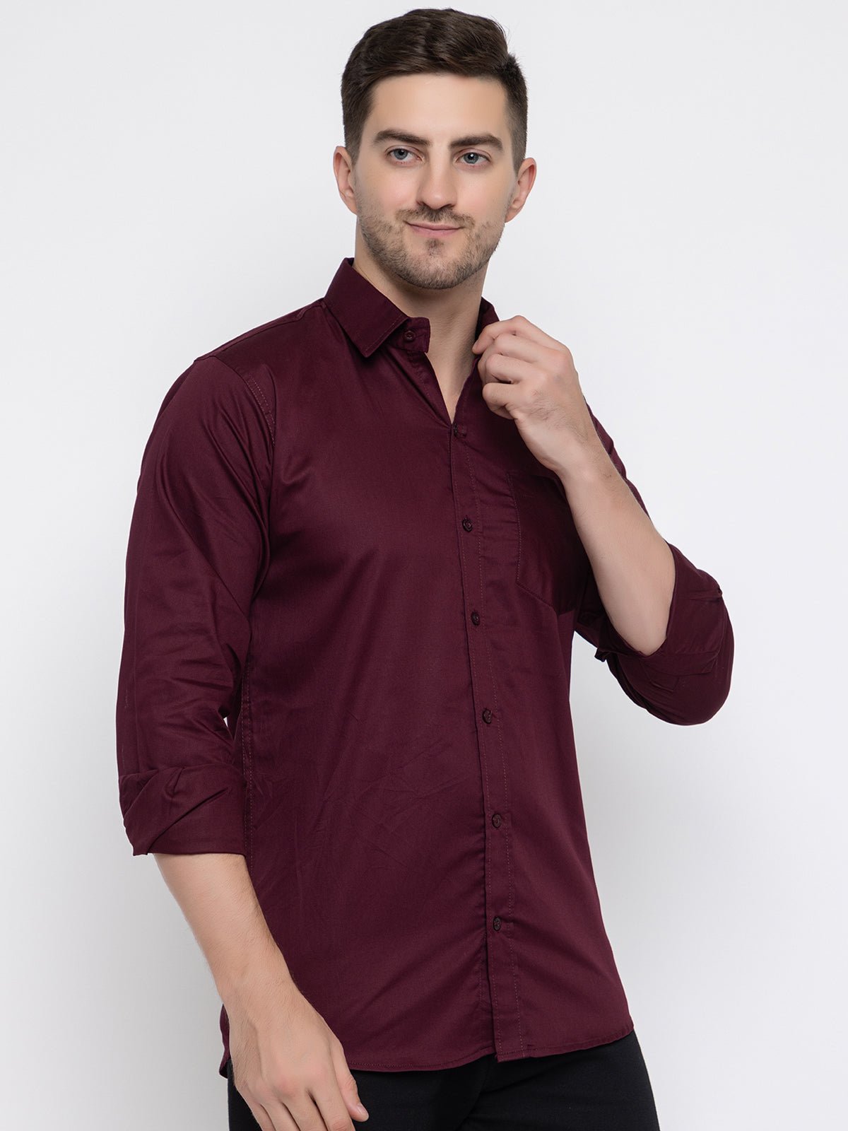 The Sovereign Burgundy Foundation Shirt: Timeless Precision - Dressthetic