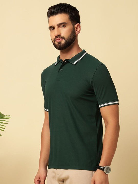 The Sovereign Emerald Tipped Polo Shirt: A Masterclass in Refined Leisure - Dressthetic