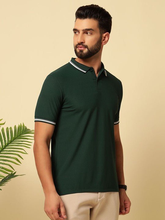 The Sovereign Emerald Tipped Polo Shirt: A Masterclass in Refined Leisure - Dressthetic