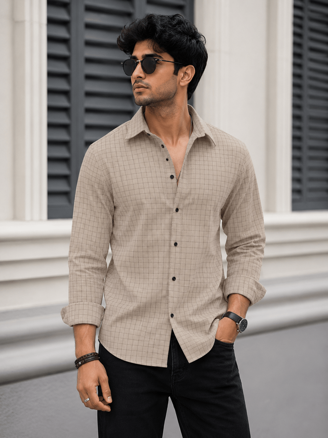 Urban Grid Shirt - Dressthetic