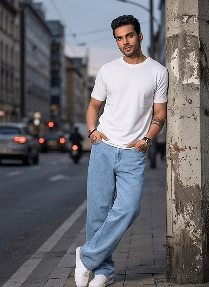 Vanguard Light-Wash Straight Fit Jeans - Dressthetic