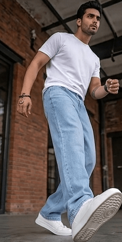Vanguard Light-Wash Straight Fit Jeans - Dressthetic